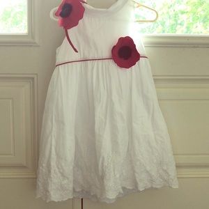 Janie and Jack 2t Parisian Poppy dress & headband